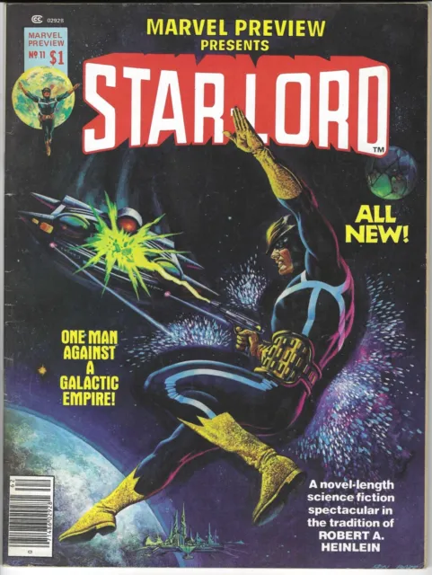 MARVEL PREVIEW #11 in FN+ 1977  2nd STARLORD Heinlein variant cover