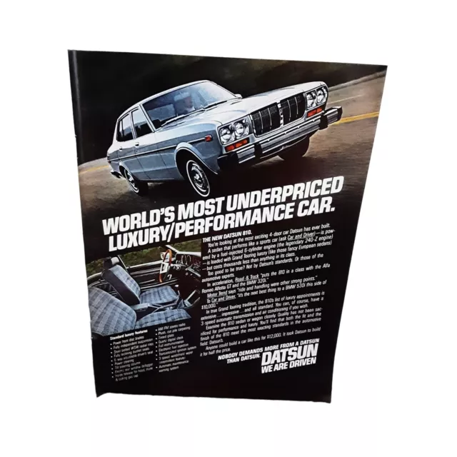 1978 Datsun 810 Original Print Ad Vintage