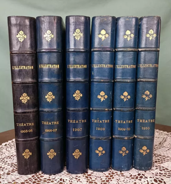 6 Volumes*ILLUSTRATION THÉÂTRE*de 1905/06-1906/07-1907-1909-1909/10-1910