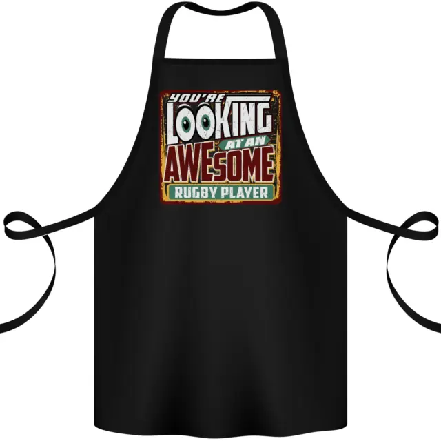An Awesome Rugby Player Funny Union Cotton Apron 100% Organic