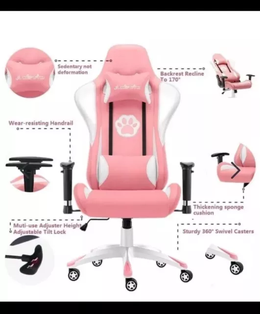 JL Comfurni | Pink Cat claw | Gaming Chair