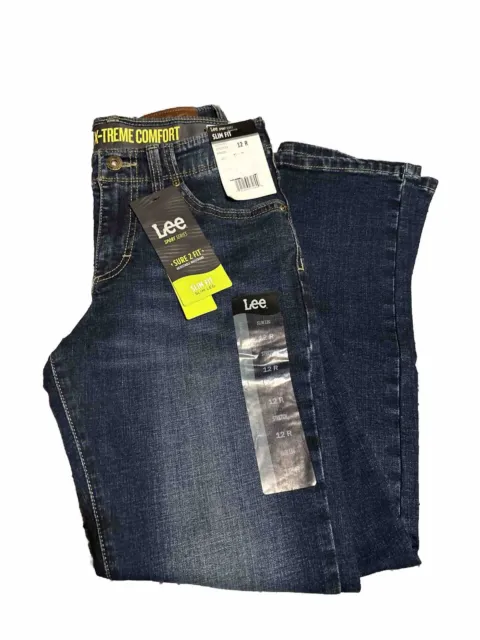 Lee Boys' Performance Series Extreme Comfort Straight Fit Jean, Denim 12R