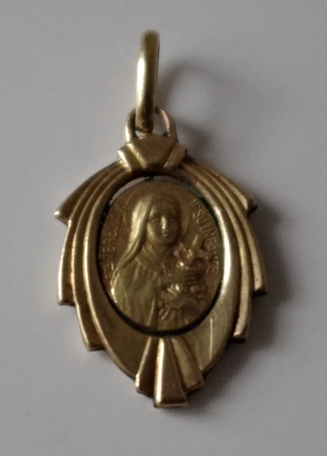 ancienne médaille religieuse Vierge aluminium oh Marie Conçue sans péché/ vintage