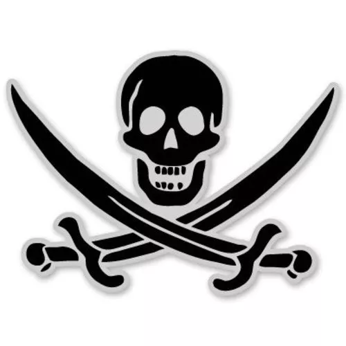 Pirate Skull Flag Arrrggh Car Vinyl Sticker - SELECT SIZE