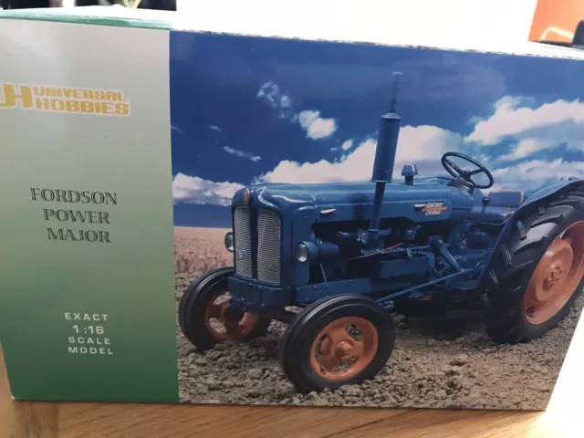 Ford Fordson Power Major tractor model toy vintage blue scale 1:16