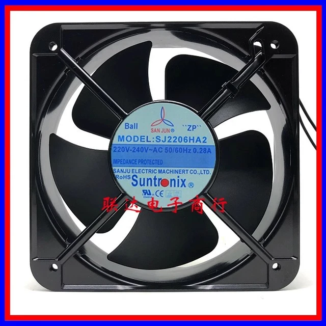 SJ2206HA2 200x200x60mm 220/240V 0.28A 50/60Hz 2-Wire Cooling Fan並行輸入品 モデル:SJ2206HA2 220V 冷却ファン