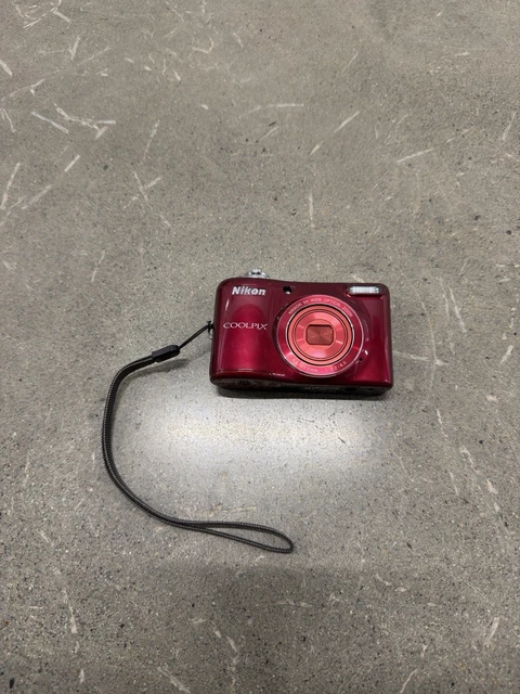 NIKON COOLPIX L30 Digital Camera 20.1 MP Red FOR PARTS OR REPAIR