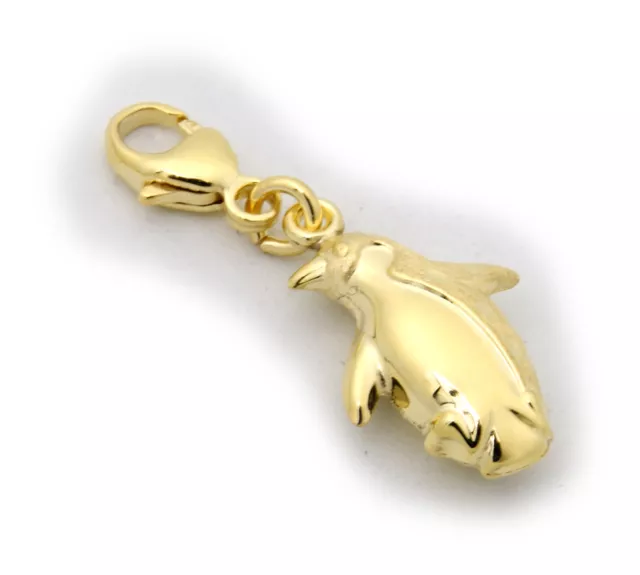 Pendentif Charme Pingouin Or 333 Pendentif or Unisexe