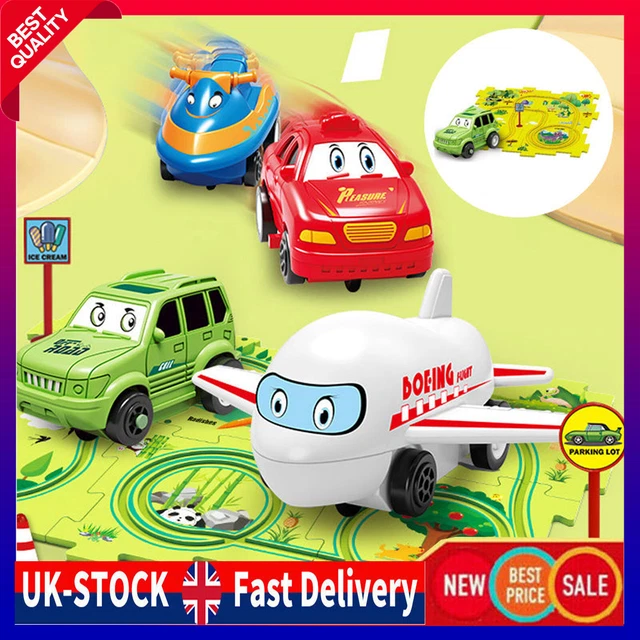 DIY Assembling Electric Trolley,Children's Educational Puzzle Track Car Play Set