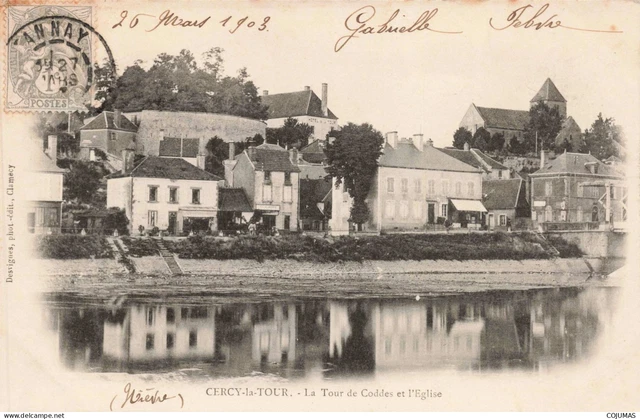 58 - CERCY LA TOUR - S17079 - La Tour de Coddes et l'Eglise - L23