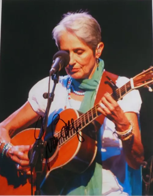 Joan Baez Autographed 10 X 8 Photograph.