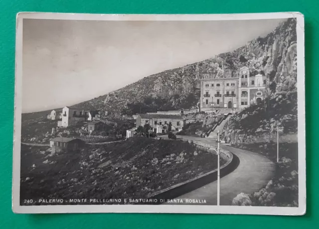 Cartolina Palermo - Monte Pellegrino e Santuario di Santa Rosalia - 1942