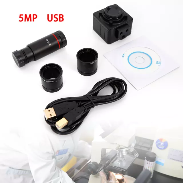 Microscopes Digital Electronic Eyepiece Camera with C Mount Adapter 5.0MP HD USB