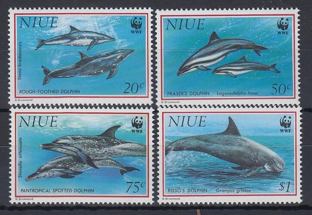 Niue 1993 WWF: Delphine Mi.-Nr. 822-25 **