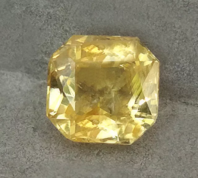 1.57cts Yellow Sapphire Cushion cut srilanka Natural UnHeated Precious Gemstone