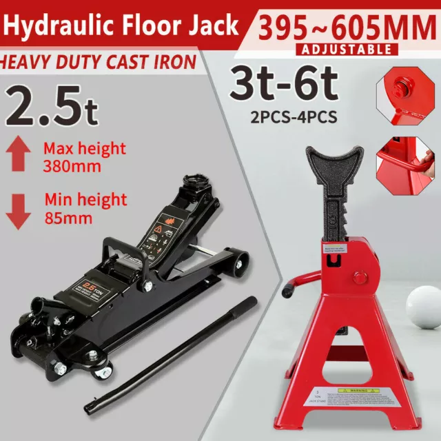 Hydraulic Jack Stand Trolley Car Adjustable Truck Ratchet Lift Hoist Heavy Duty