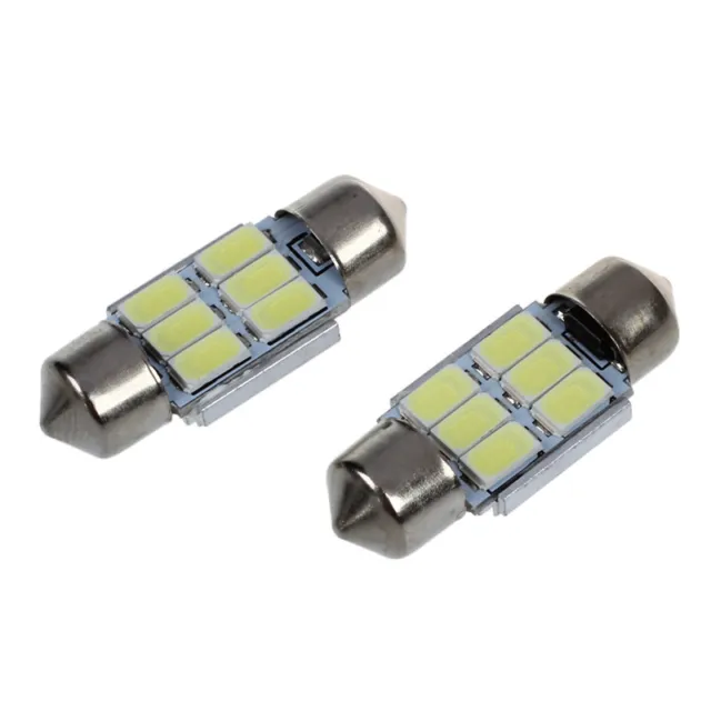 6X(2x 31mm 6 5630 SMD LED Soffitte Sofitte Innenraumbeleuchtung 3W 195LM 6500 I2