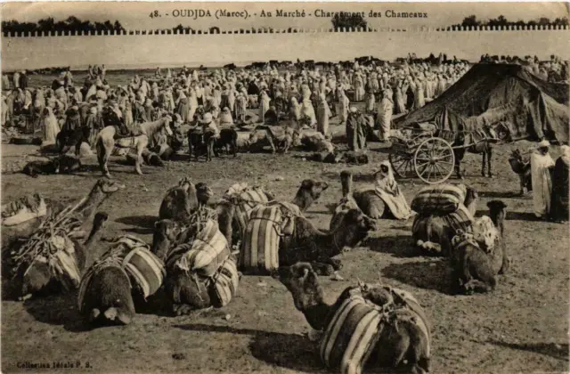 CPA AK Oudjda On the March Camel Loading Morocco (738623)