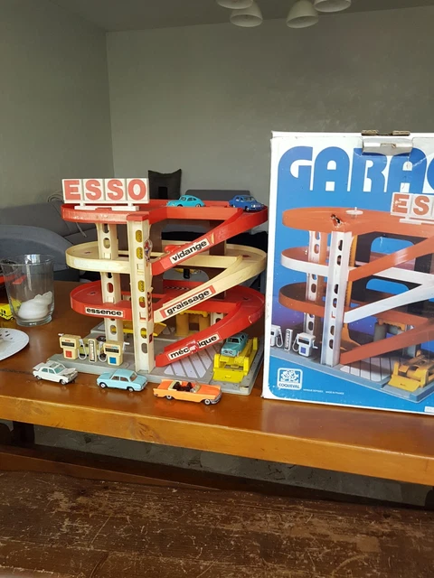 Garage Jouet 3 étages Leomark - Avec Ascenseur Et 9 Voitures Métal
