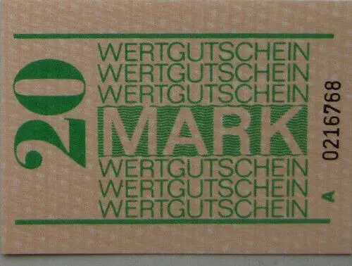 kassenfrisch Gefängnisgeld A-Serie Wertgutschein Ersatzgeld Gefangenengeld MfS 3