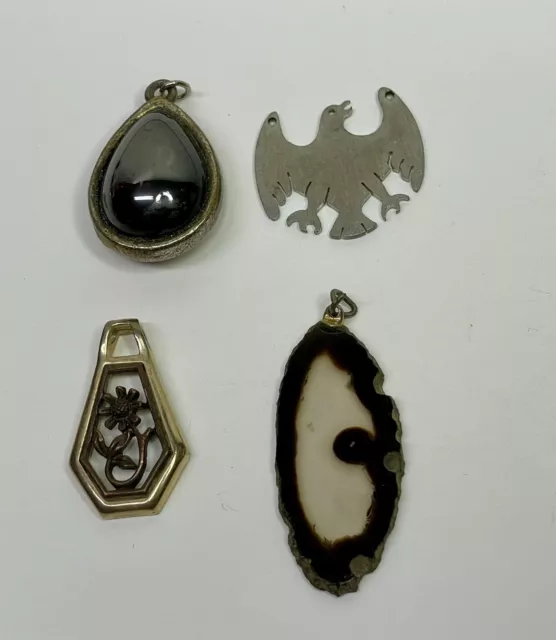 Lot Pendants Jewelry Making Onyx Teardrop Eagle Flower Stone #40