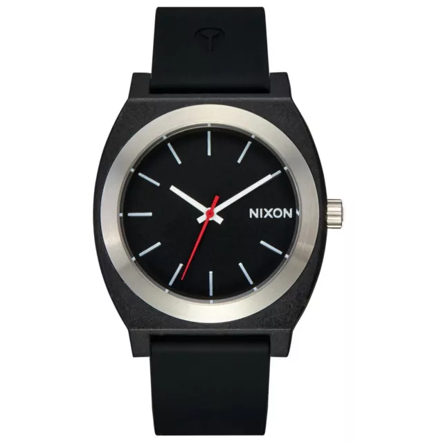 New Nixon A1361 000-00 Time Teller OPP Black Silicone Watch