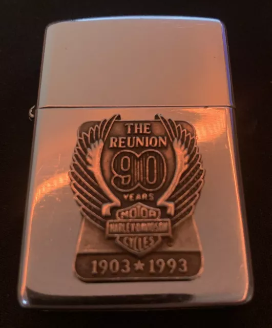 Genuine Zippo Lighter Harley Davidson The Reunion 90 Years 1903-1993 (F-IX)