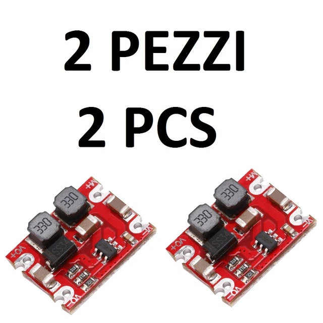 Convertitore Tensione Fisso Buck Bost Dc Dc Da 3V 5V 9V 12V 15V A 5V 2Pz