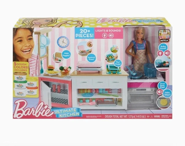Cuisine Barbie Vintage Mattel 1991 – Complète Avec Accessoires, Occasion
