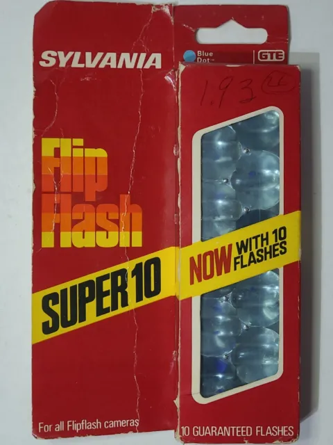 Vintage 1970s Sylvania Flip Flash Super 10 Flash Cube Sticks