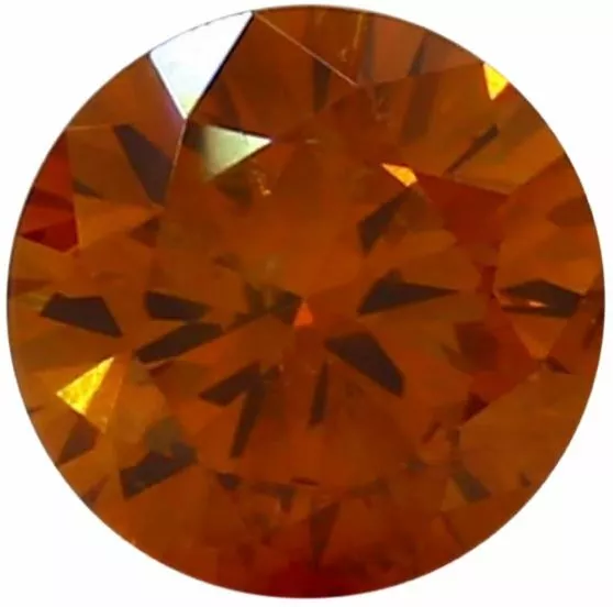 Natural Extra Fine Deep Vivid Orange Diamond - Round - VS2-SI1 - Africa - Extra