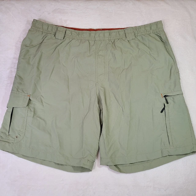 Eddie Bauer Lined Shorts Men's XL Tan Fishing Swimming Camp Hike Fast Dry UPF 40