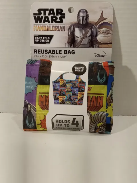 New✨Disney Star Wars Mandalorian Reusable Shopping Tote Bag