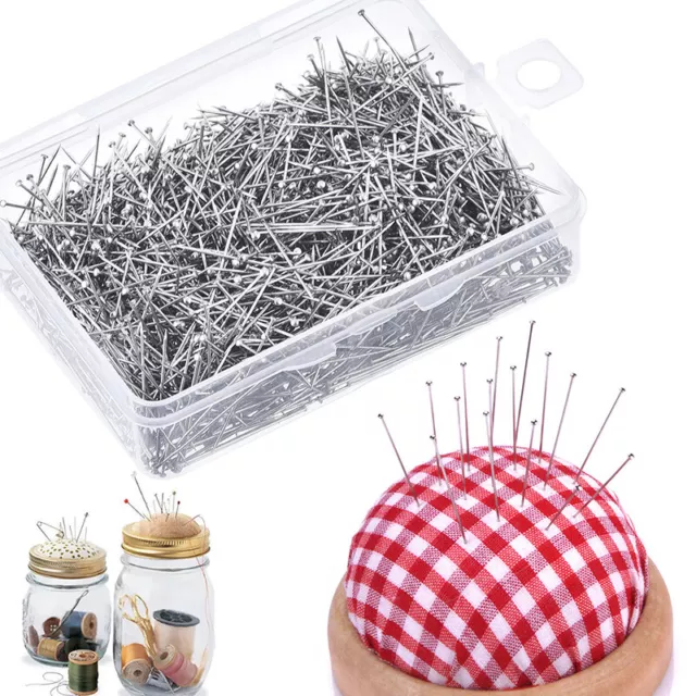 300Pcs 35mm Stainless Steel Sewing Pin Dressmaker Straight Quilting Pin Sewing