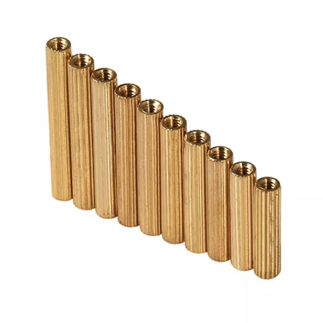 M2 Solid Brass Female-Female Spacer Round Stud Standoff Screws Nuts