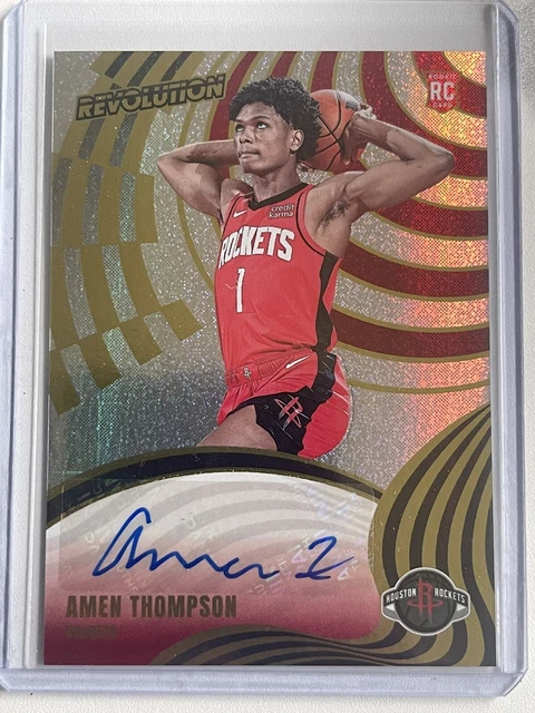 Rockets Rookie Thompson AMEN THOMPSON 2023-24 Panini Revolution Rookie Auto RC #RA-ATR Rockets ...