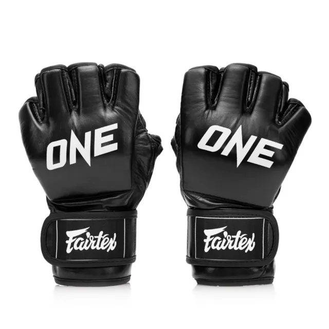 Fairtex Muay Thai Kick Boxing MMA Fight Genuine Leather Grappling Gloves ONE X