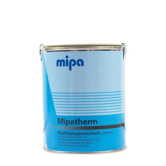 Mipa Mipatherm 750ml schwarz, hitzebeständig 800 °C, Ofenlack, Auspufflack