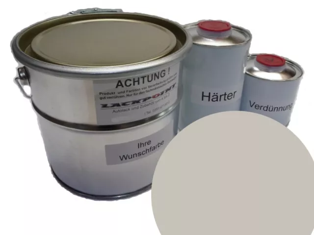 1,75 Litre Set 2K Peinture Auto Rétro Convenablement pour VW Blanc Perlé L 87