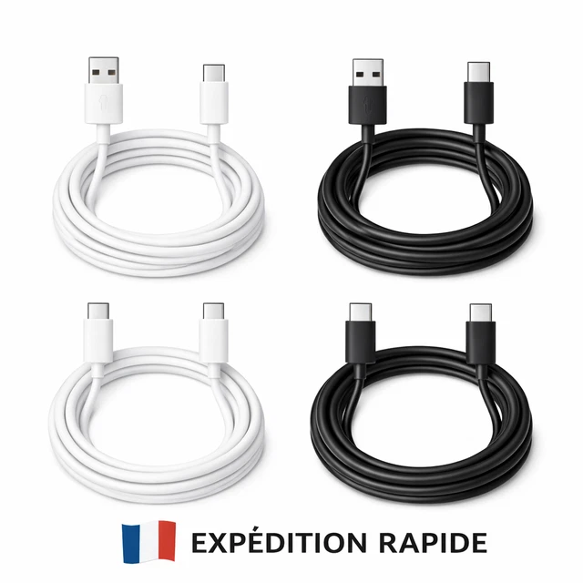 Câble USB De Charge Et Données 1m Pour Doro 7080, 730X, 780X... - Micro-USB Noir