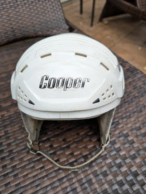 Casque De Hockey Hurling Vintage Cooper SK10 SK 10 JR Blanc Réglable