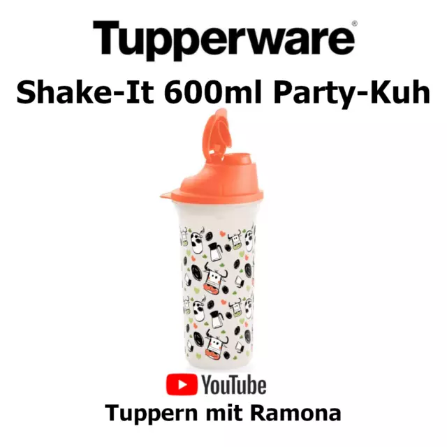 Tupperware D213 Shake-It 600ml Party-Kuh Schüttelbecher Quirl TOPAngebot neu/OVP