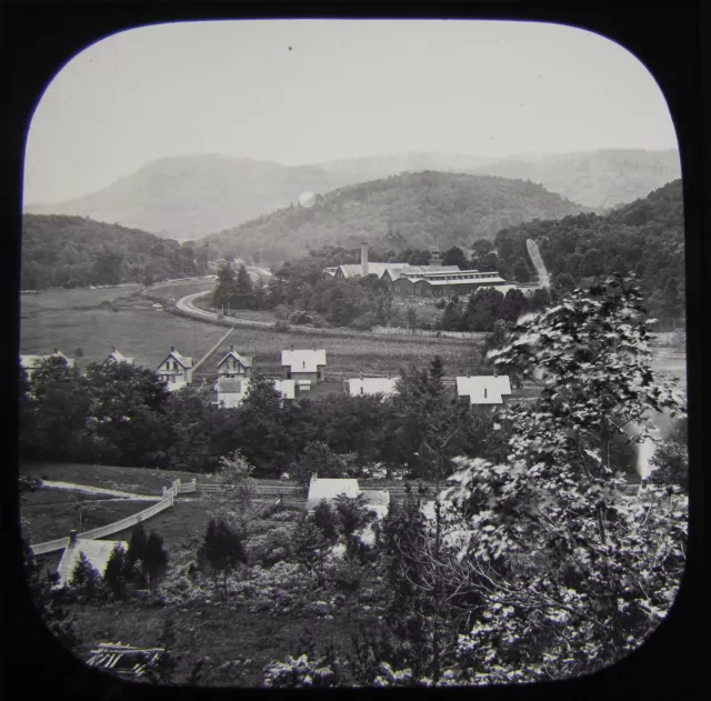 Glass Magic Lantern Slide VALLEY OF THE RAMAPO C1890 USA PHOTO NEW YORK