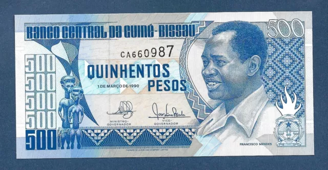 (DN) Guinea Bissau 500 Francs 1990 P-12 SC UNC