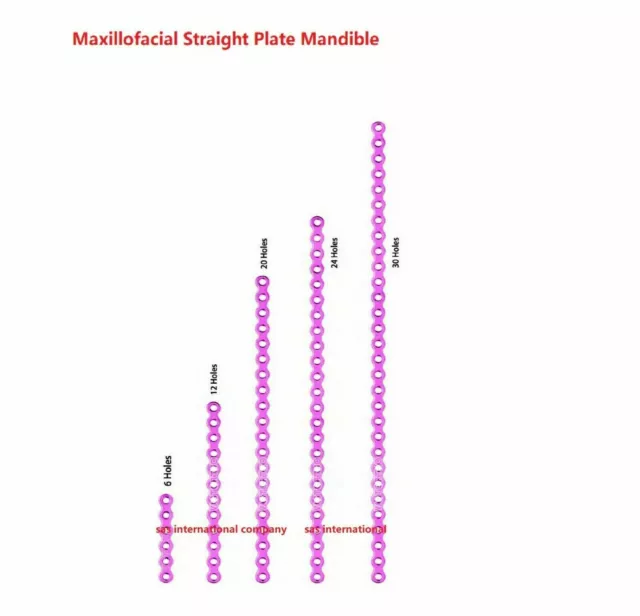 Adaptation maxillo-faciale Plaque droite produits mandibule lot de 5pcs