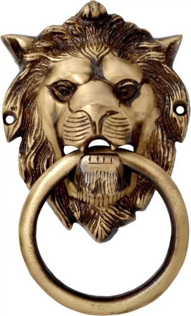 Heurtoir de porte en laiton avec bouche de lion pour porte principale,...