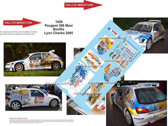Décalcomanies 1/18 Pour Peugeot 306 Maxi Lopes Rallye Du Portugal 1998 - Réf. 0158