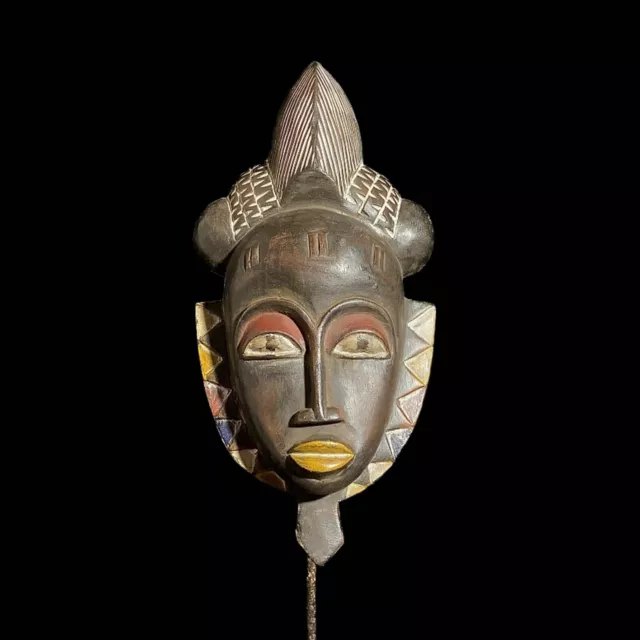 Baule Antique African Masks Wall Hanging Antiques Primitive Art Collectible-7788