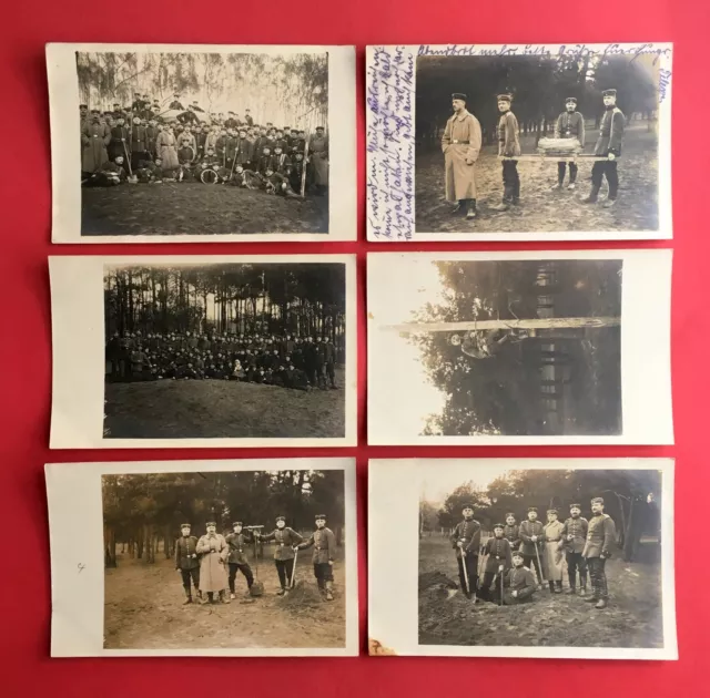 6 x Militär Foto AK 1. WK DRESDEN Niedersedlitz Soldaten der Telegraphen ( 41075