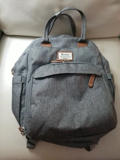 Diaper Bag Mom's Backpack, RUVALINO Multifunction Travel Maternity Baby Bag Grey